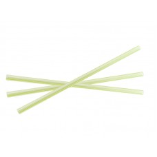 Vegware Jumbissimo green stripe clear 10mm PLA straw, 8.25- Smoothie Straw